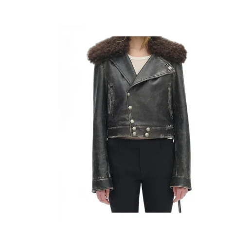 Shearling-Collar Jacket
