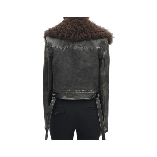 Shearling-Collar Jacket