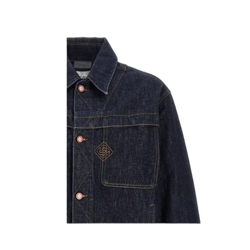 Embroidered Logo Denim Jacket