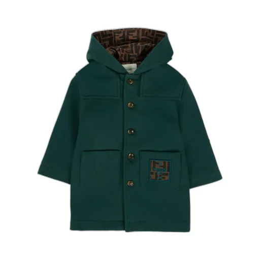 Hooded Buttoned Coat