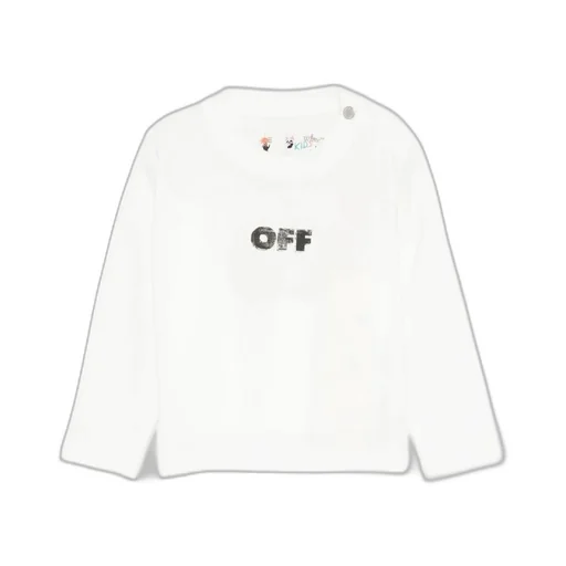 Off-White Kids Logo Printed Crewneck T-Shirt