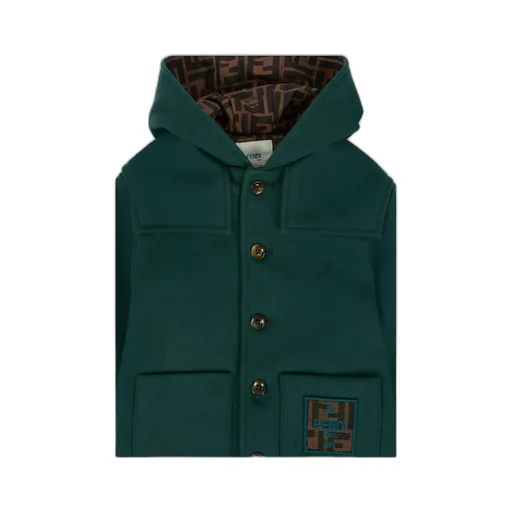 Hooded Buttoned Coat
