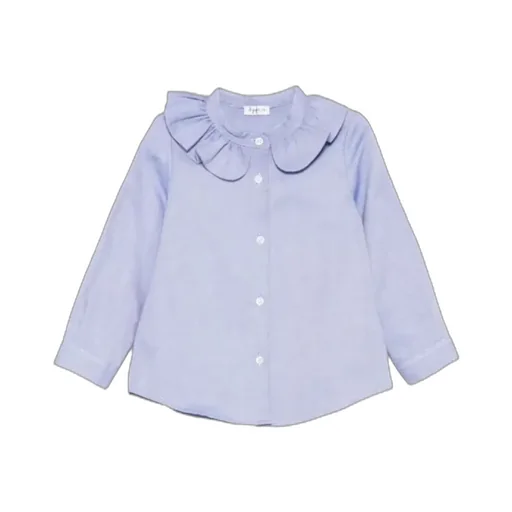 Ruffled-Collar Cotton Shirt