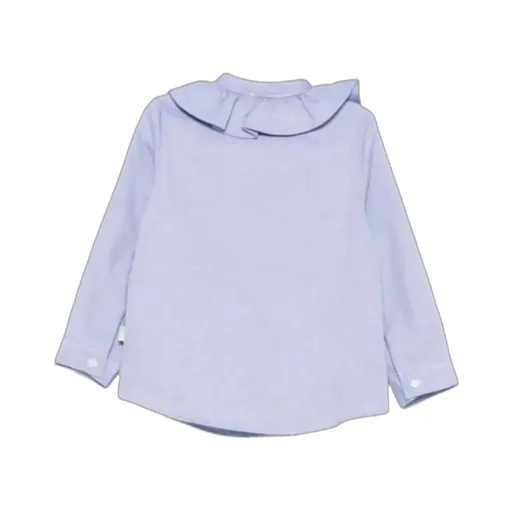 Ruffled-Collar Cotton Shirt