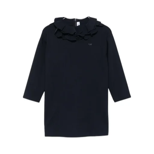 Il Gufo Layered Ruffled Straight Hem Dress
