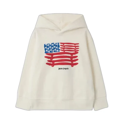 Palm Angels Kids Logo Printed Hoodie