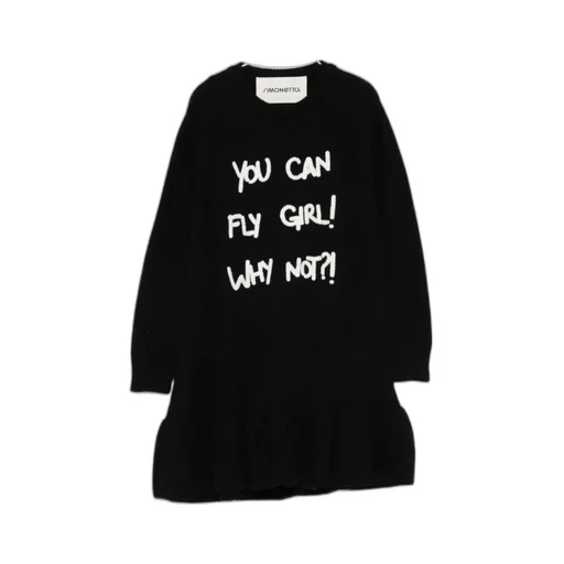 Simonetta Slogan Printed Dress