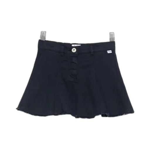 Frayed Trim Midi Skirt