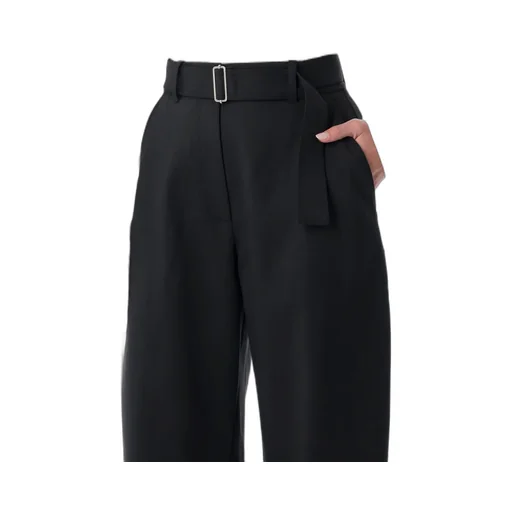 Studio Nicholson Doring Compact Viscose Pants With Belt