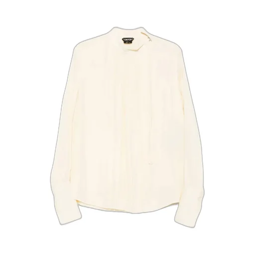 Pleated High-Neck Top