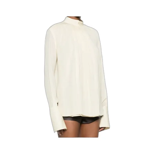 Pleated High-Neck Top