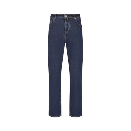 Jacob Cohen Logo Patch Straight Leg Jeans
