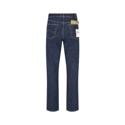 Jacob Cohen Logo Patch Straight Leg Jeans