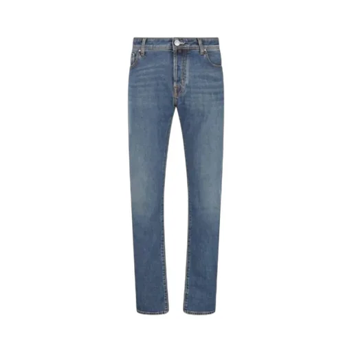Jacob Cohen Logo Patch Straight Leg Jeans