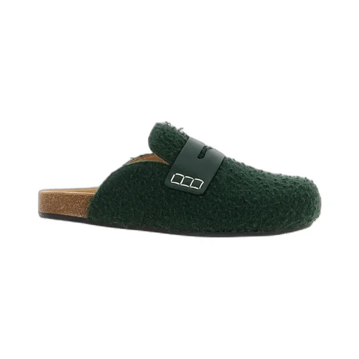 Felt Loafer Mules