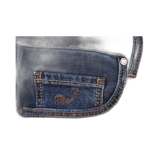 Jacob Cohen Logo Patch Straight Leg Jeans