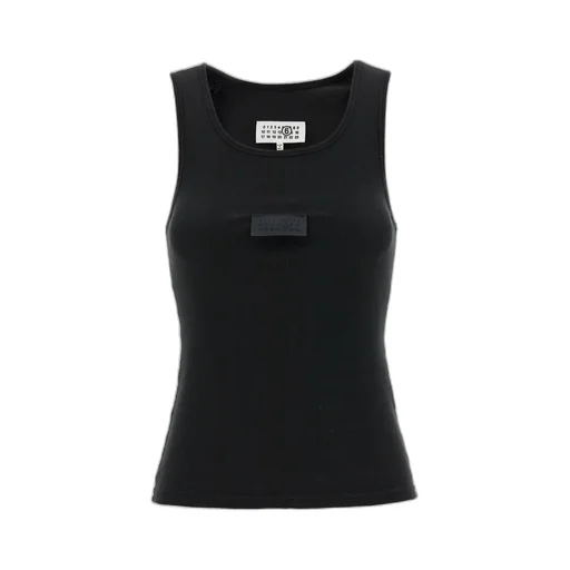 Mm6 Maison Margiela Plaque Sleeveless Tank Top