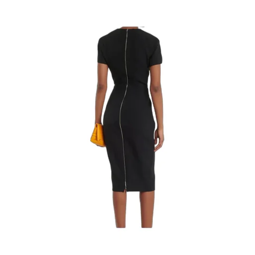 Fitted T-Shirt Crepe Midi Dress