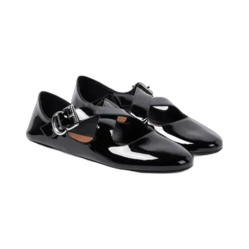 Cross-Belt Ballet Flat Shoes