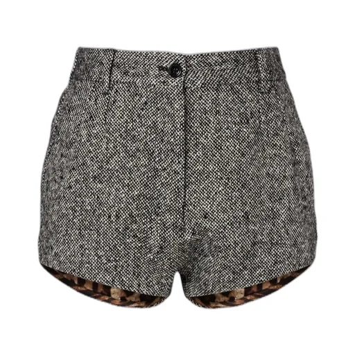 High-Rise Wool And Cotton-Blend Shorts