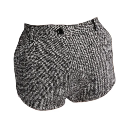 High-Rise Wool And Cotton-Blend Shorts