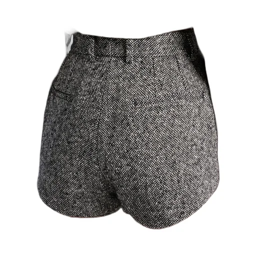 High-Rise Wool And Cotton-Blend Shorts