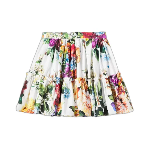 Floral Cotton Poplin Skirt