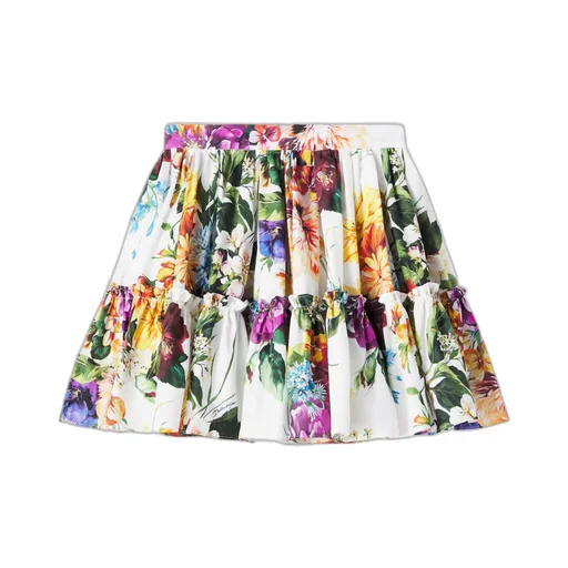 Floral Cotton Poplin Skirt