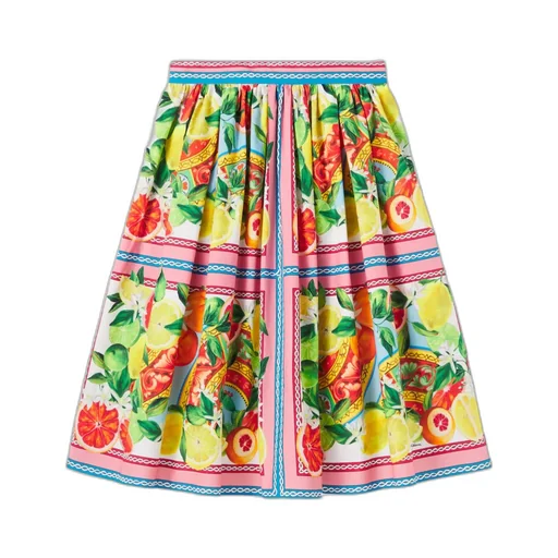 Taormina Printed Cotton Skirt