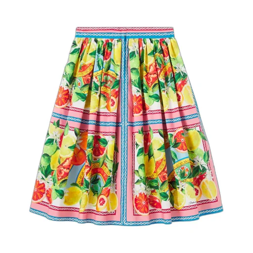 Taormina Printed Cotton Skirt