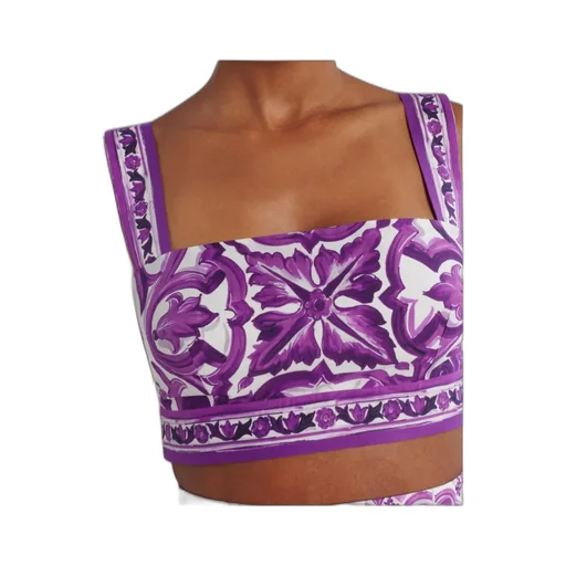 Majolica Cotton Poplin Bra Top