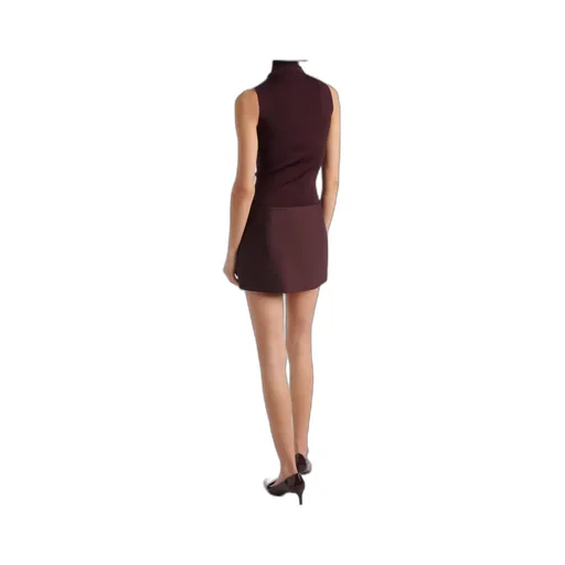Jett Wool And Silk Miniskirt