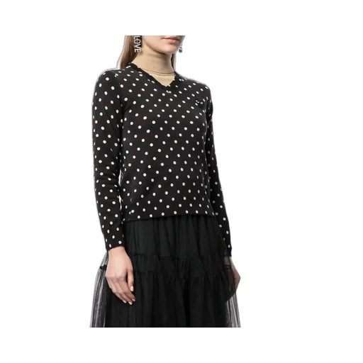 Polka Dot Print Wool Jumper