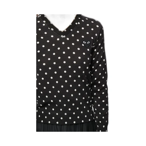 Polka Dot Print Wool Jumper