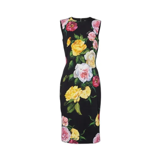 Floral Silk-Blend Midi Dress