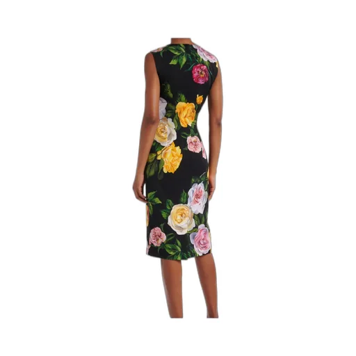 Floral Silk-Blend Midi Dress