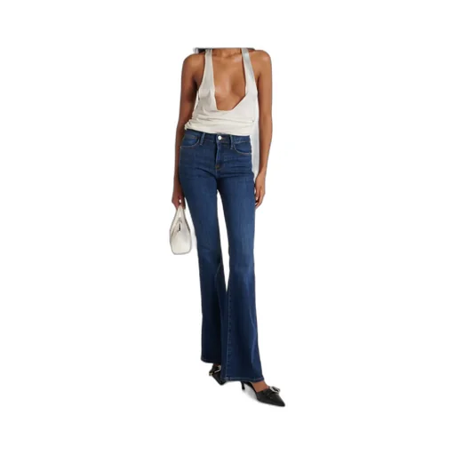 High-Waisted Flared Jeans