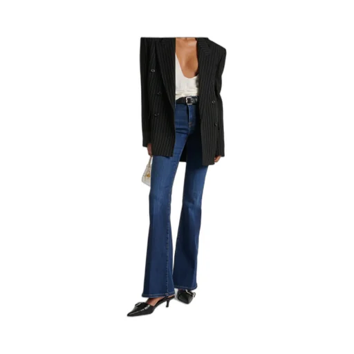 High-Waisted Flared Jeans
