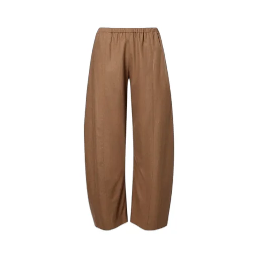 Clover Mid-Rise Wool Barrel-Leg Pants