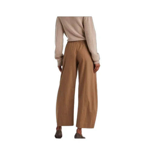 Clover Mid-Rise Wool Barrel-Leg Pants