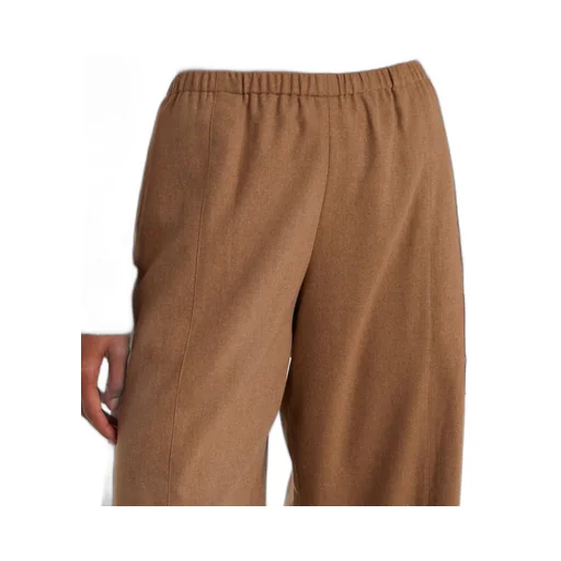 Clover Mid-Rise Wool Barrel-Leg Pants