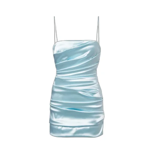 Draped Satin Minidress