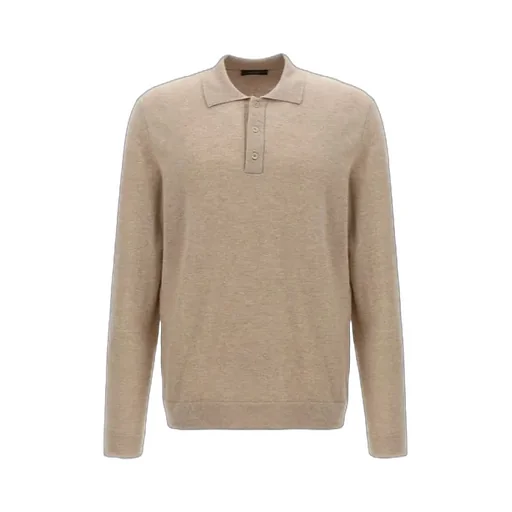 Zanone Long-Sleeved Fine-Knit Polo Shirt