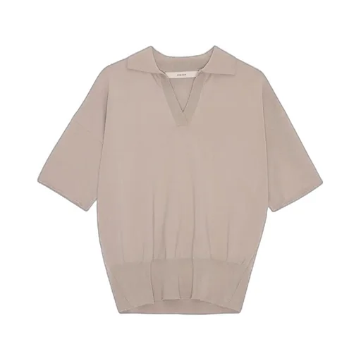 Polo-Neck Knitted Top
