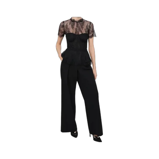 Lace-Embellished Corset Top