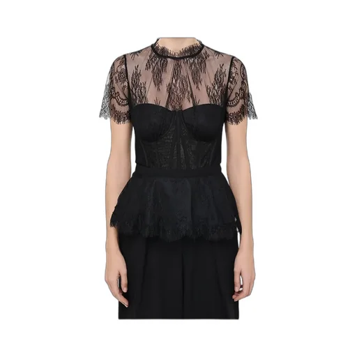Lace-Embellished Corset Top