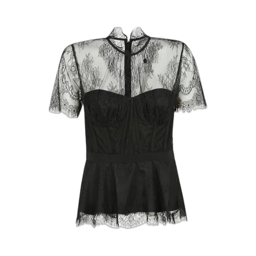 Lace-Embellished Corset Top