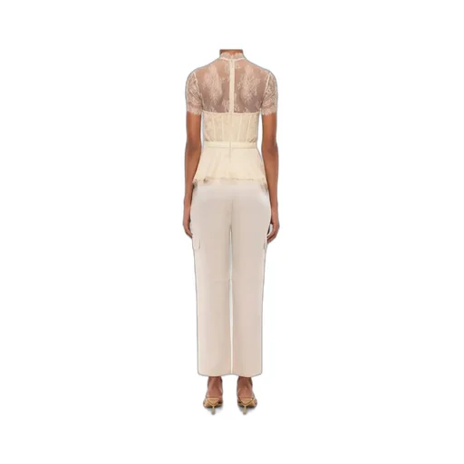Lace Short-Sleeved Blouse