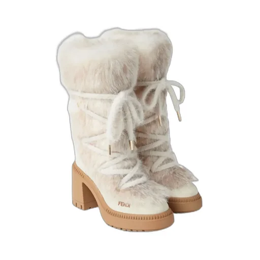 Fendi Apres Chic Lace-Up Boots