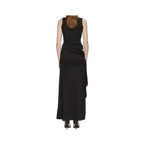Crystal-Pendant Open Twist Tank Top